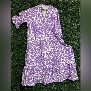 Purple Leopard Print Dress